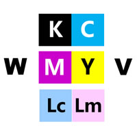 Cylinder UV Digital Inkjet Printer, ECO Plus-5 Ricoh Gen6 Series, CMYK.WV.LcLm